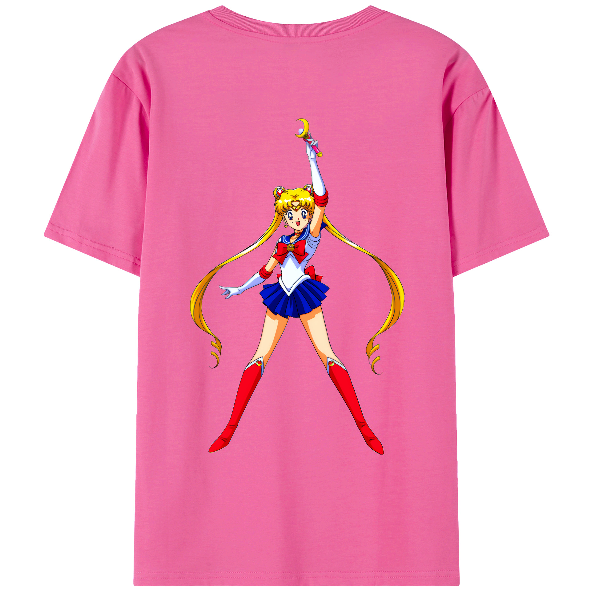 （画像用） 美少女戦士セーラームーン 月野 うさぎ つきの うさぎ Sailor Moon Tsukino Usagi レディース半袖Tシャツ(バックプリント)